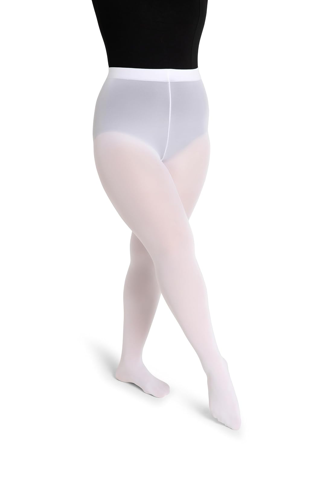 Capezio Studio Basics Mallas para Ballet Mujer - G-XL - Blanco