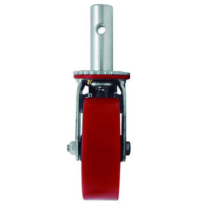 Dogotuls ZF5154 Rodaja para Andamio de Fierro con Poliuretano PU Giratoria con Freno, 6"