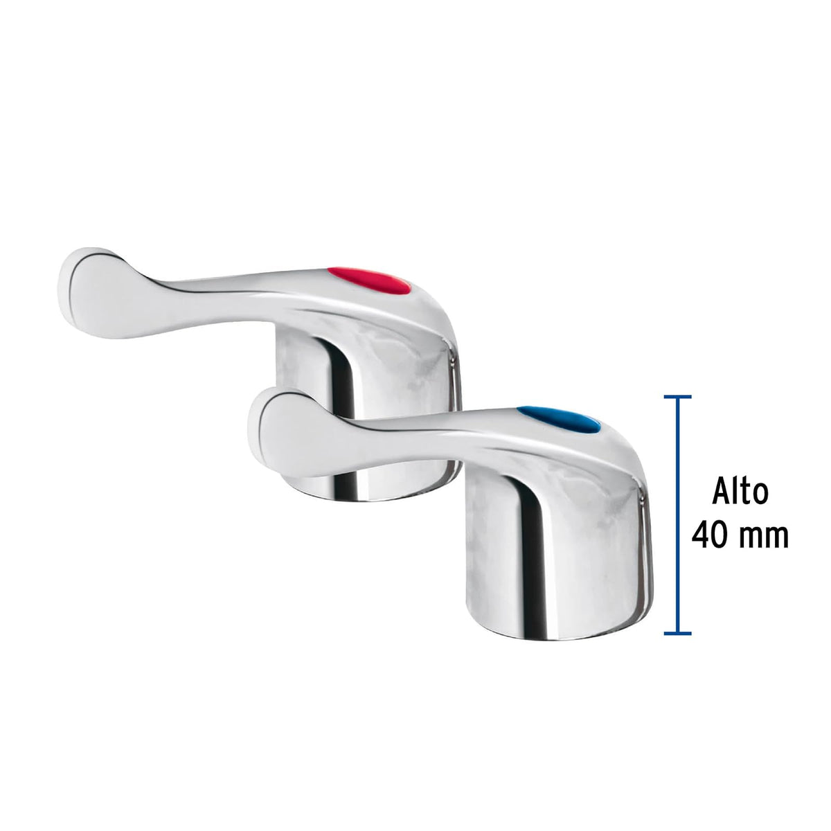 Foset Basic MMP-200, Juego 2 manerales palanca para mezcladoras plásticas