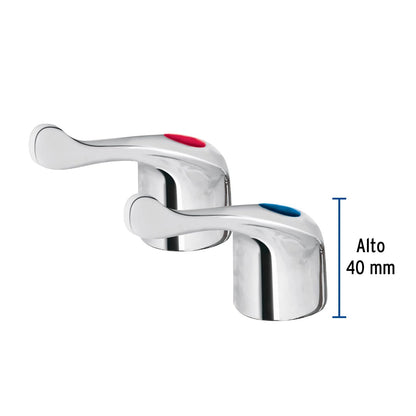 Foset Basic MMP-200, Juego 2 manerales palanca para mezcladoras plásticas