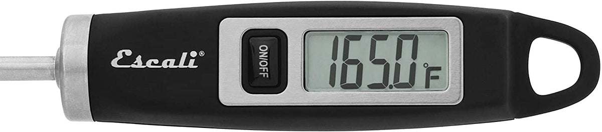 Escali DH1 Gourmet - Termómetro digital para carne con sonda extra larga, certificado NSF, negro