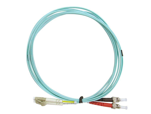 Monoprice OM4 Cable de fibra óptica - 2 metros, LC/UPC-ST/UPC, multimodo, dúplex, tipo 50/125 micras, 2.0 mm, OFNR