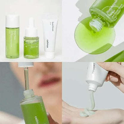 Celimax kit de inicio The Real Noni 3 piezas mini – Tónico Hidratante 20 ml, Ampolleta Calmante 10 ml y Crema Reparadora 10 ml – Cuidado facial vegano para todo tipo de piel – Skincare coreano