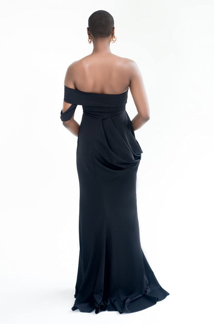 Pantora Long Draped Dress Vestido Mujer