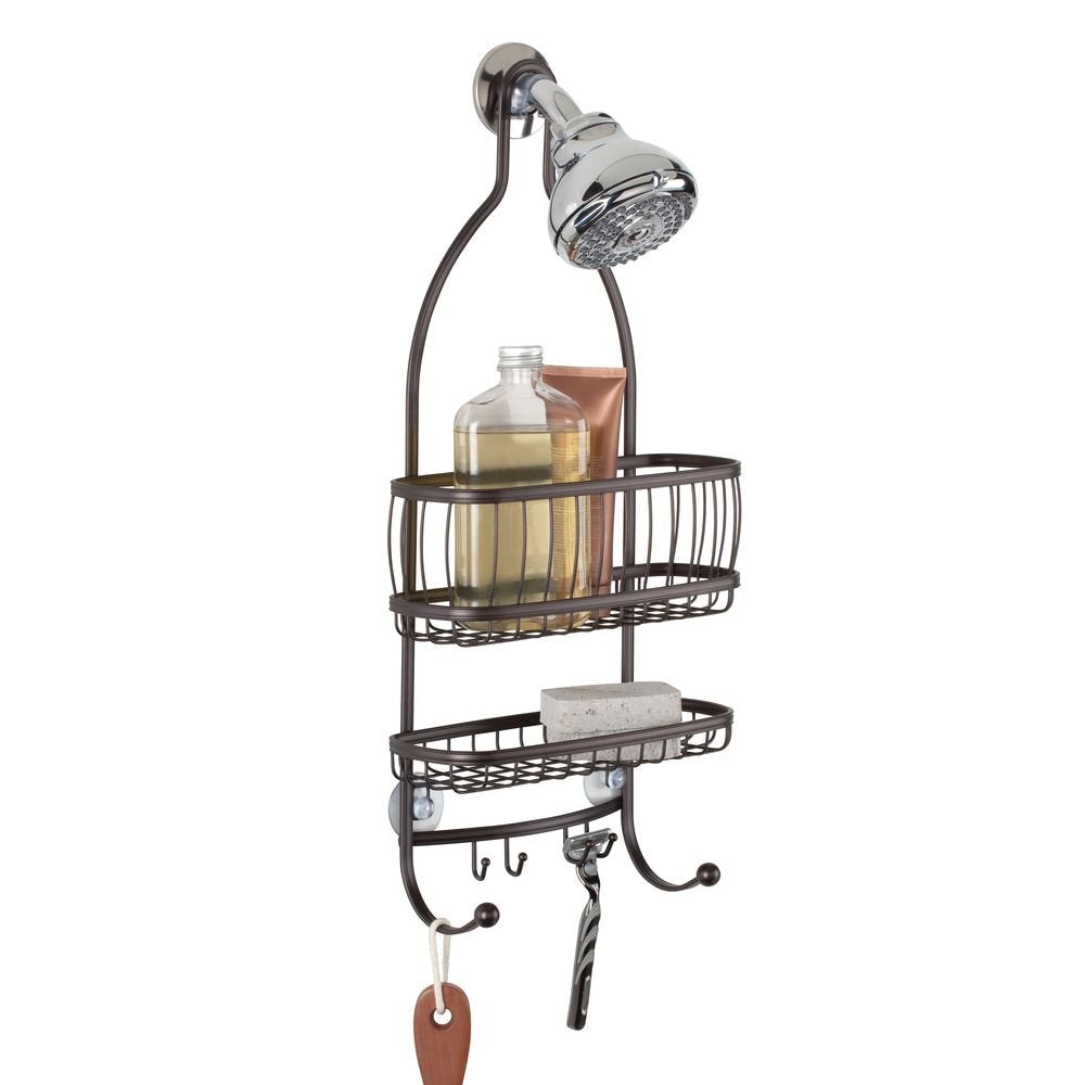 InterDesign, Repisa para DUcha York Lyra, 29x24.13x11.43 cm, Bronce