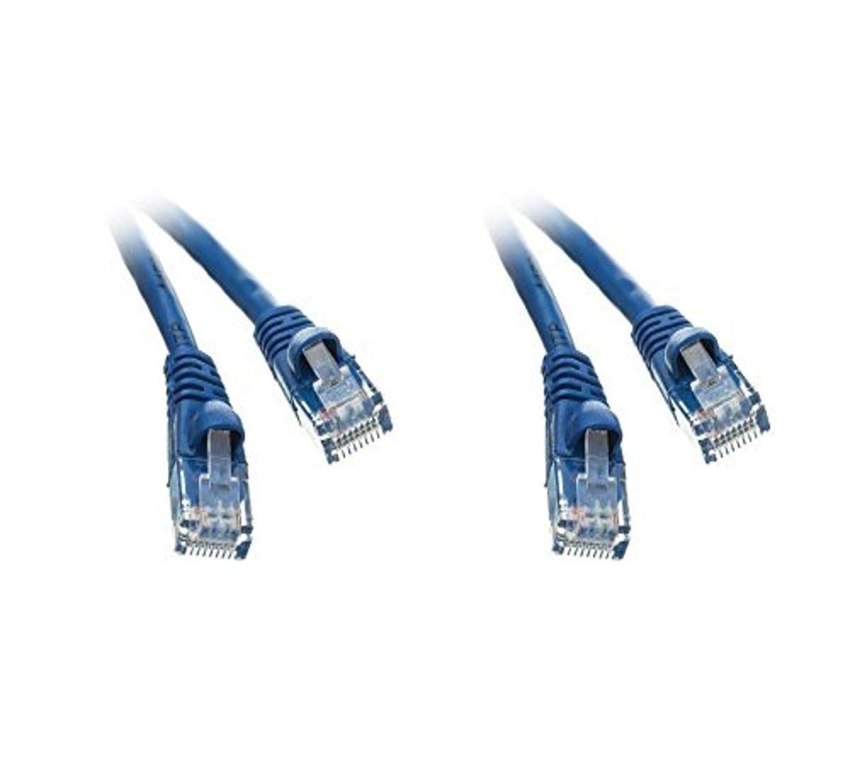 C&E Cable de Red Ethernet Cat6 Snagless, Azul - Blue - 5 Feet (2 Pack)