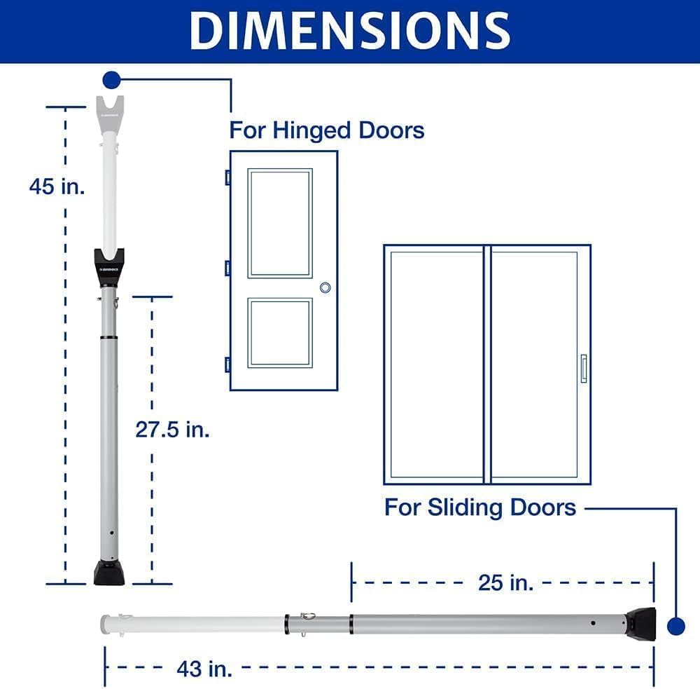 Brinks 675-83001 Home Security Barra de seguridad puerta, Acero de alta resistencia calibre 20