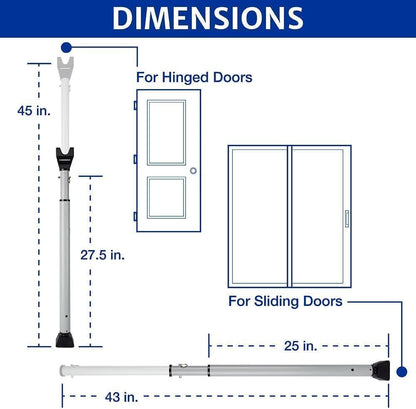 Brinks 675-83001 Home Security Barra de seguridad puerta, Acero de alta resistencia calibre 20
