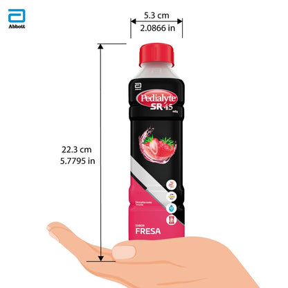Pedialyte - Electrolitos Orales, 45 mEq, Solución Oral Sabor Fresa 500 ml - Caja con 12 piezas, Auxiliar en la Deshidratación por Diarrea, Vómito y Ejercicio