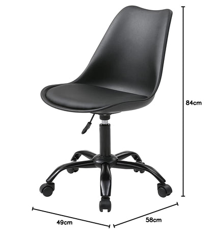 Alterego - Silla de Oficina Moderna Diogenes, Color Negro