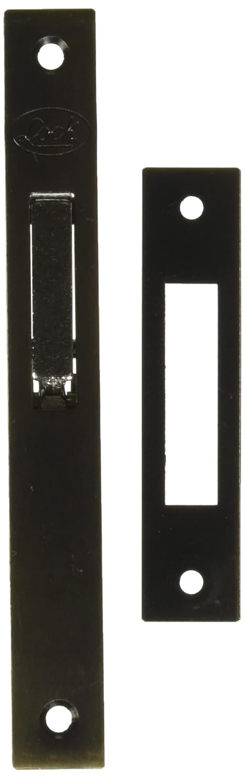 Lock L2102 Cerrojo para embutir de paleta, latón antiguo, llave tetra, en caja