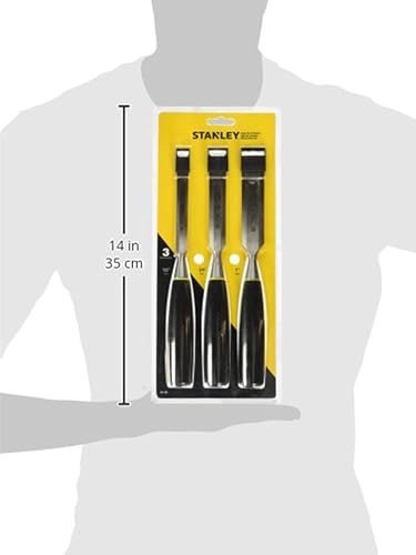 STANLEY Juego de Herramientas, Formones para Madera, 3 Piezas, 16-125LA