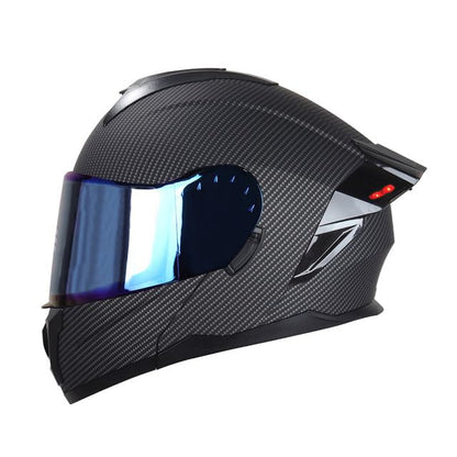 Casco Edge Boston Integral para Motocicleta con Doble Visor - G - NEGRO CARBON