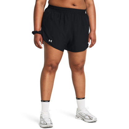 Under Armour Fly By Shorts Deportivos para Mujer - (001) Negro - Negro - Reflectante - M