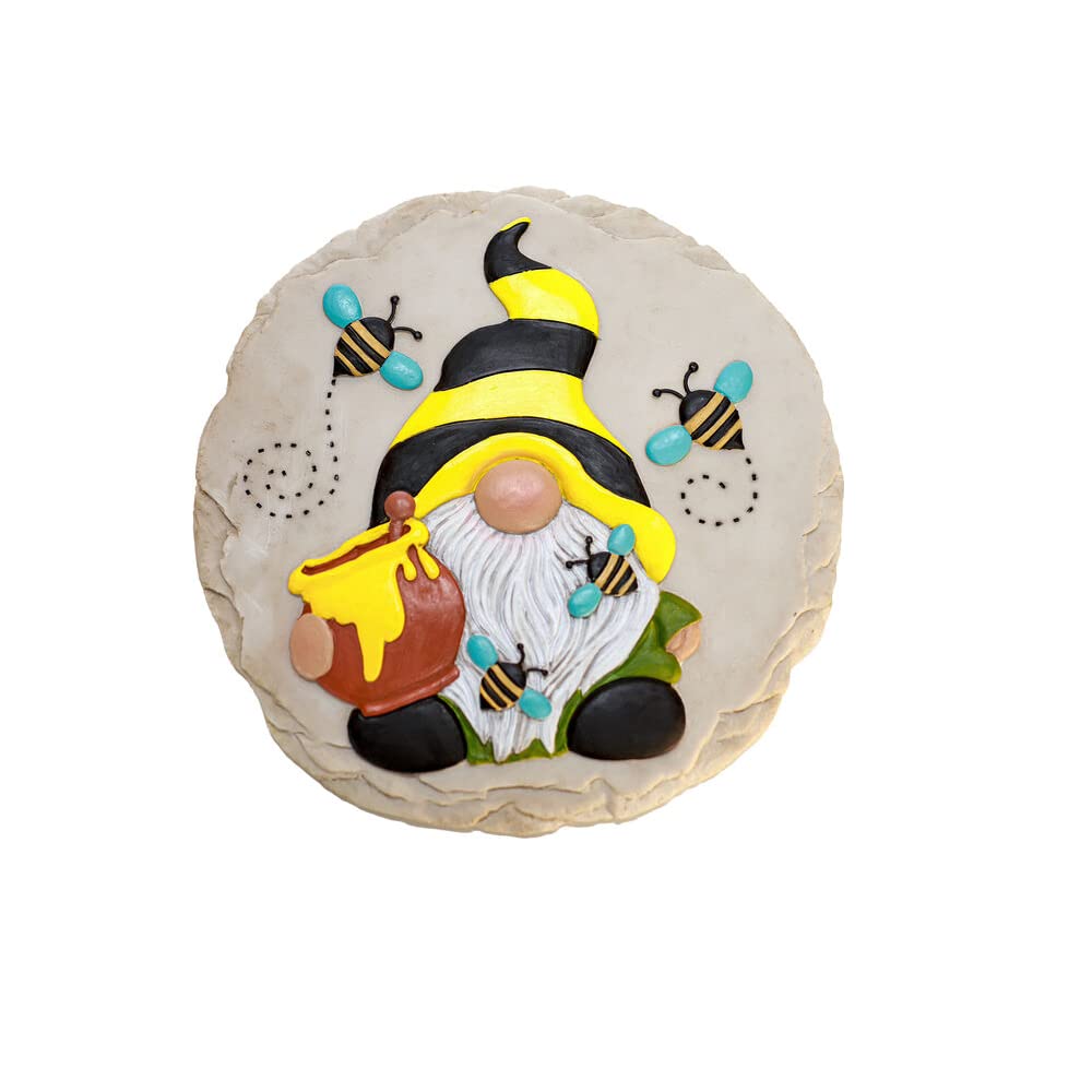 Spoontiques Piedra Decorativa para Jardín y Escalones - Abeja Gnomo