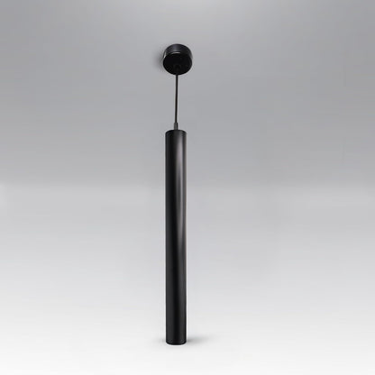 Lámpara Colgante Cilíndrica Negra ARTLITE ADE-614, Base GU10, Cable Ajustable, Diseño Minimalista Moderno para Isla de Cocina, Comedor, Restaurante y Bar