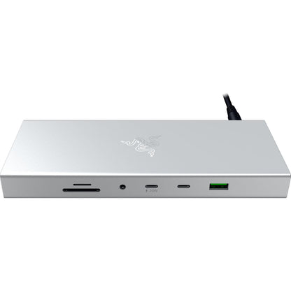 Razer USB 4 Dock – USB Type C 14-in-1 Multiport Adapter Mercury White
