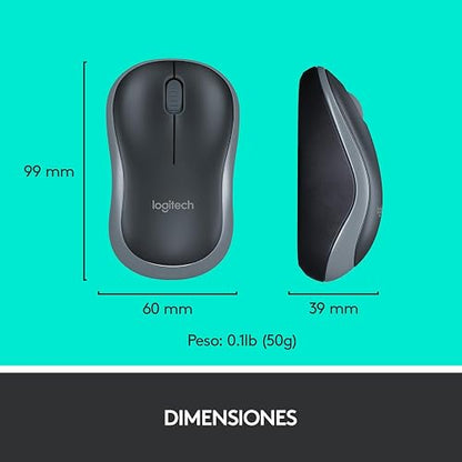 Logitech MK270 Combo Teclado Inalámbrico en Español y Mouse, para Windows, 2,4 GHz Inalámbrico, Mouse Compacto, 8 Botones de Acceso Multimedia, Batería de 2 Años, para PC, Laptop - Negro