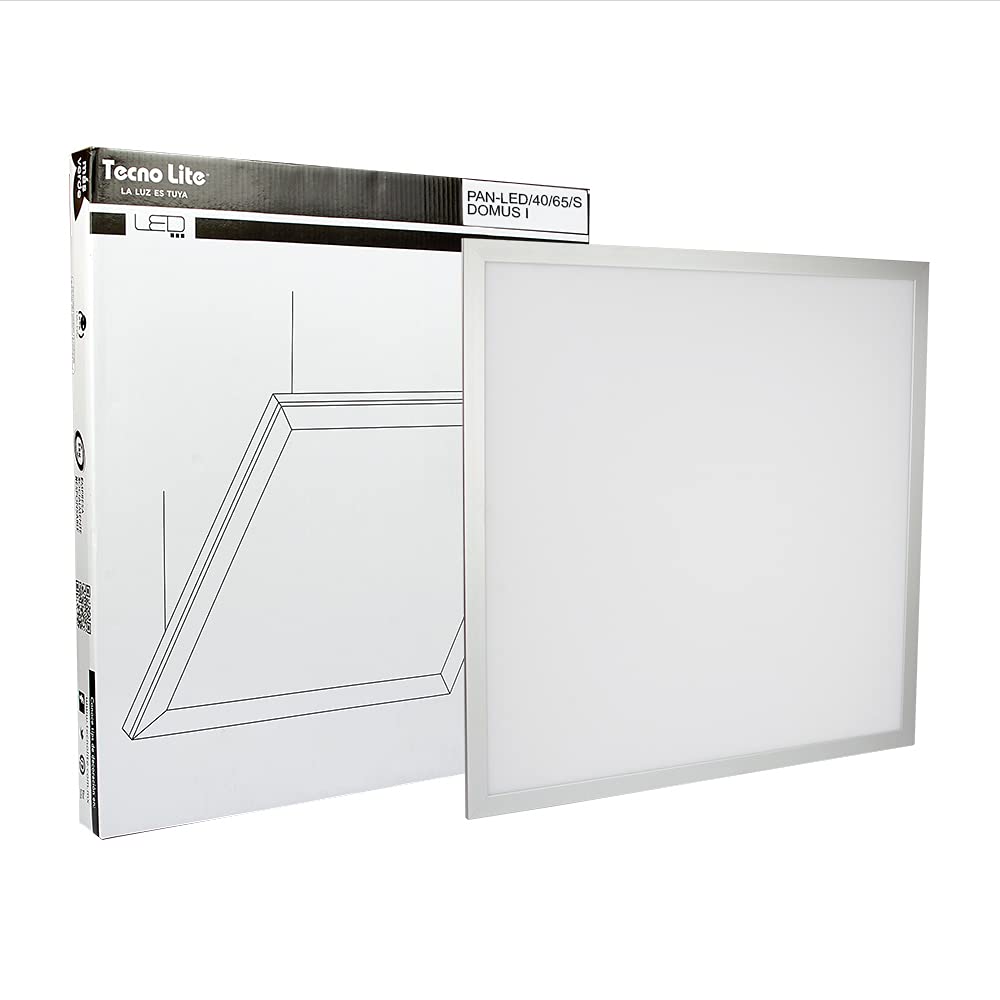 Tecnolite Lámpara LED Empotrado, Lámpara Techo de Oficina, Tipo Panel, Luz de Techo LED Minimalista, 40 W, Luz de Día 6500 K, 100 - 240 V, 3500 Im,