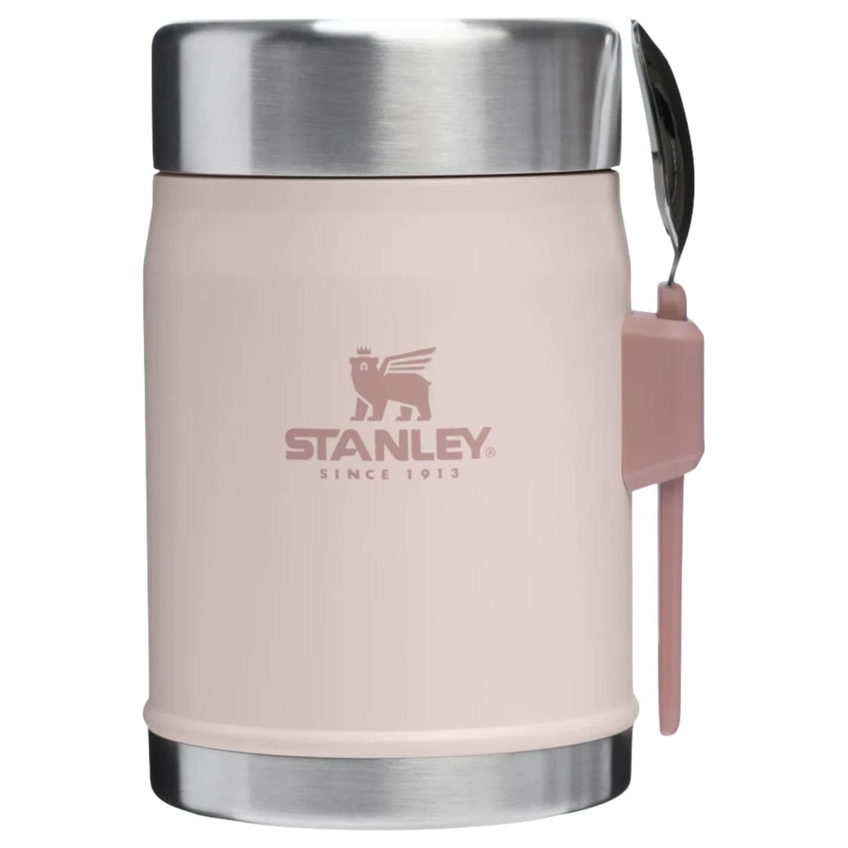 Stanley Classic Legendary Food Jar Rose Quartz 414ml - Termo Hermético con Tenedor para Alimentos Calientes o Fríos
