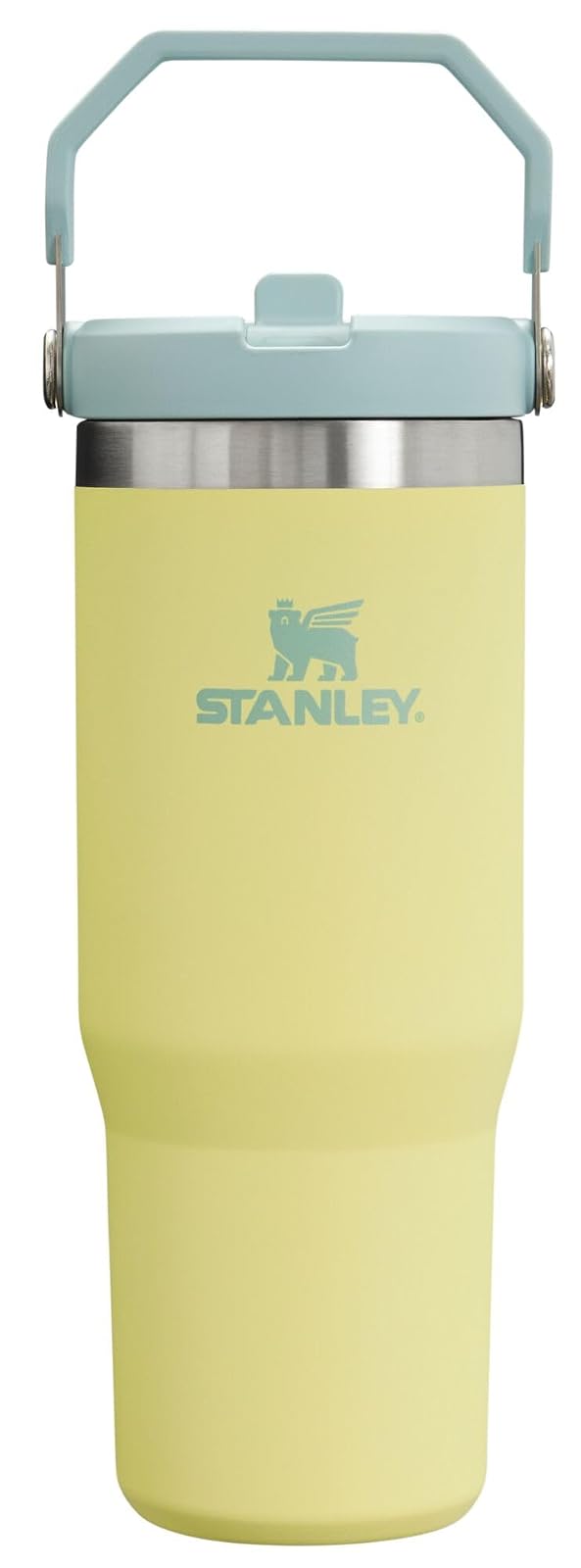 Stanley IceFlow Vaso Térmico con Popote, Acero Inoxidable - Pomelo - 30 Ounces