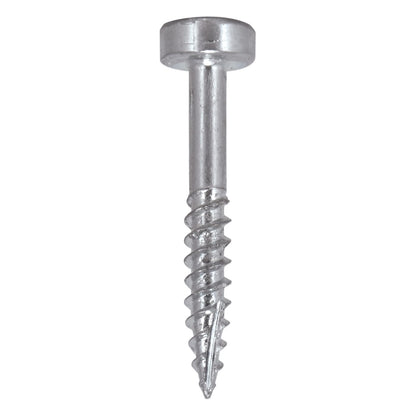 Trend - Tornillos de bolsillo para maderas duras, 1 pulgada de largo, paquete de 500, tornillos de accionamiento cuadrados roscados autocortantes, PH/6X25/500