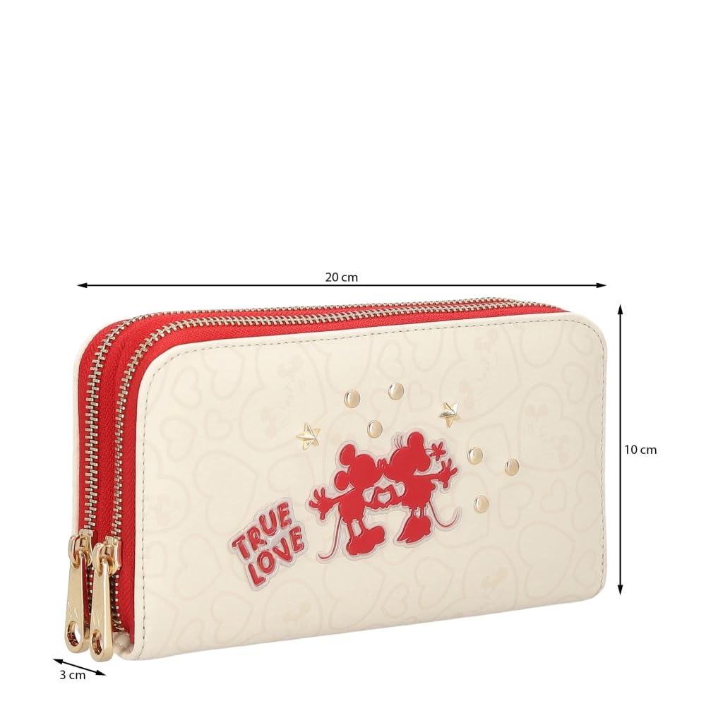 W Capsule Mickey & Minnie Cartera para Mujer Beige HBYARMULKE69CW