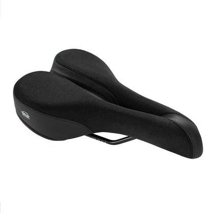 Planet Bike, sillín para Bicicleta clásico y Confortable con Sistema de Alivio anatómico, para Varones (Plateado/Negro)