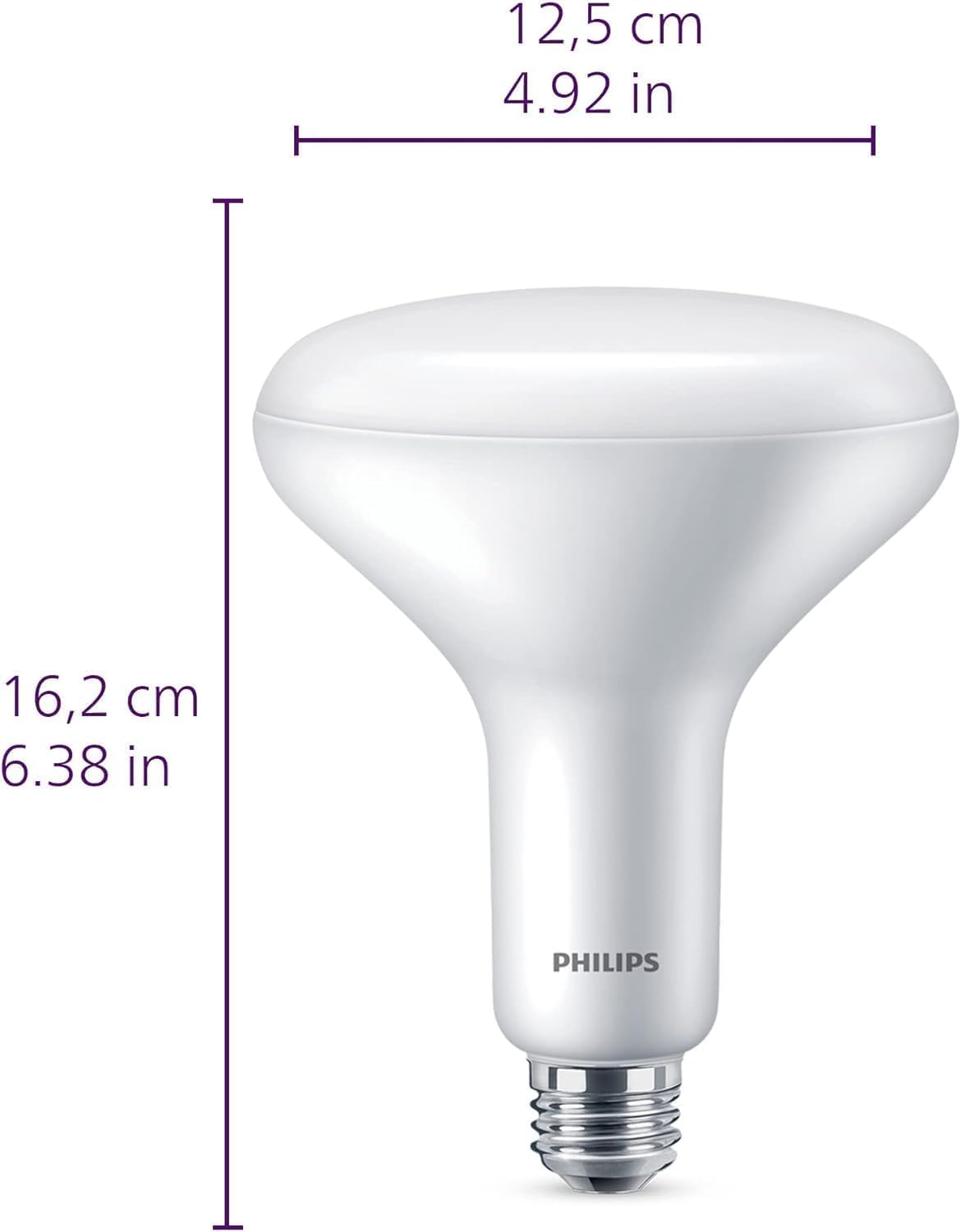 Philips Bombillas LED BR40 de 65 W, 4 unidades, ultra definición, color blanco suave (2700 K), 800 lúmenes (10 W = 65 W) regulables, sin parpadeo