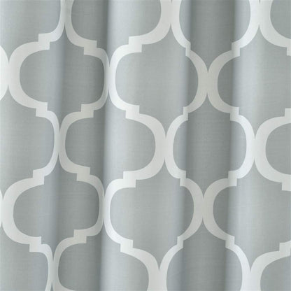 Lush Decor - Cortina de Ducha de baño Lavable y Duradera, 72 x 72 Pulgadas con Estampado de Enrejado en Tela Suave, Gris Claro