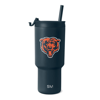 Simple Modern Termo de 30 Onzas con Tapa Abatible y Popote - MERCANCÍAS - Chicago Bears