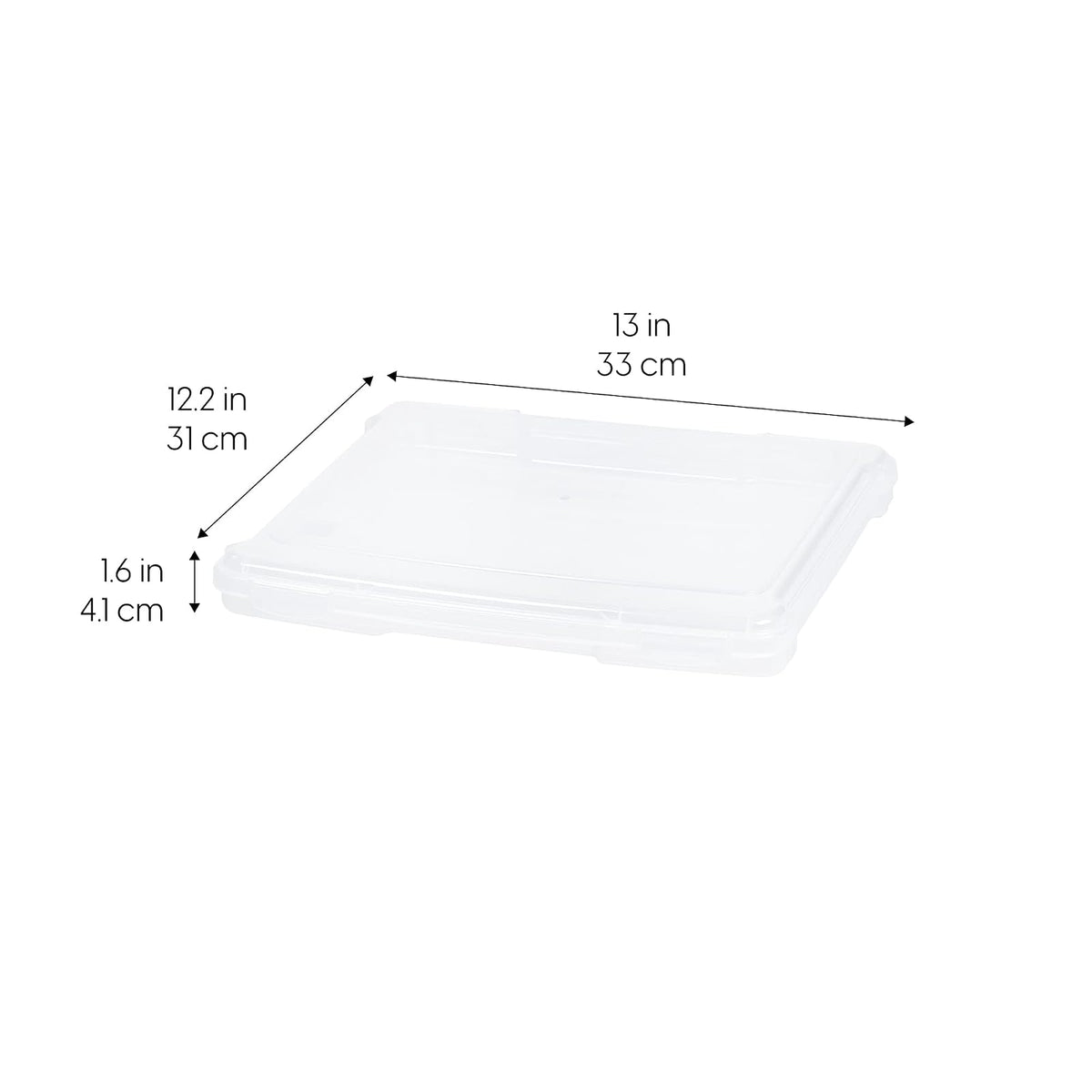 IRIS USA Organizador para Juegos de Mesa, 10 Estuches Delgados, Claro | Compatible con papel 8.5"x11" y A4, asas integradas, tapas de cierre seguro, ideal para rompecabezas y manualidades