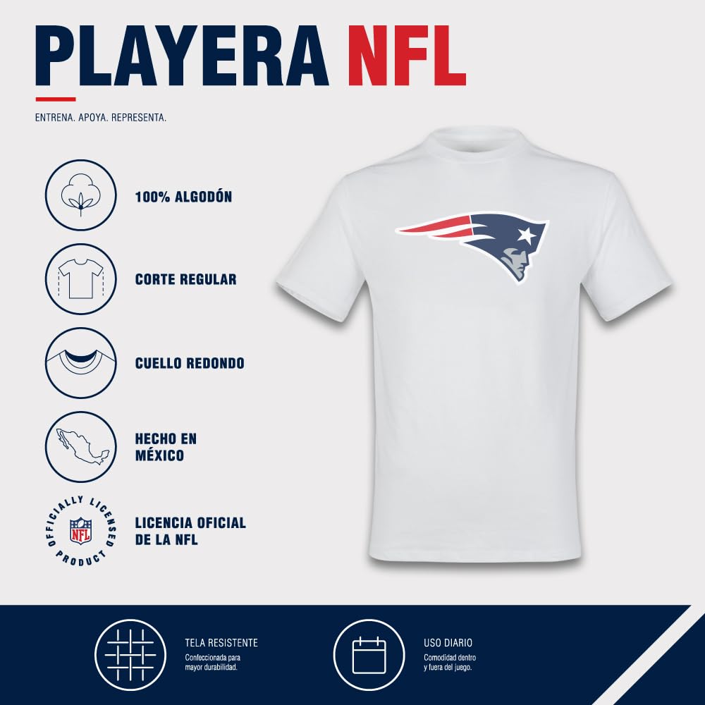NFL Playera Aficionado Básica New England Patriots