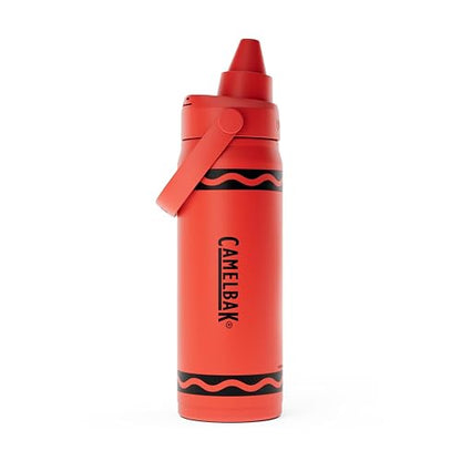 CamelBak Crayola Chug - Botella de agua de acero inoxidable, color rojo cereza, 16 onzas