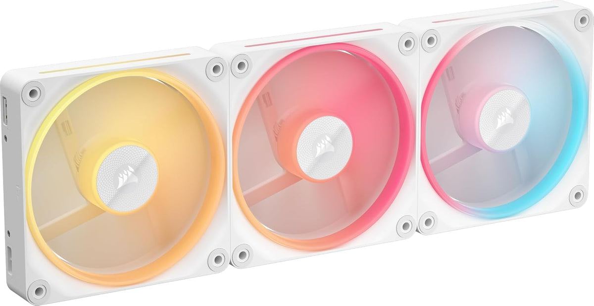 Corsair iCUE Link LX140-R RGB Ventilador PWM Flujo Inverso - 3 x 120mm - Blanco