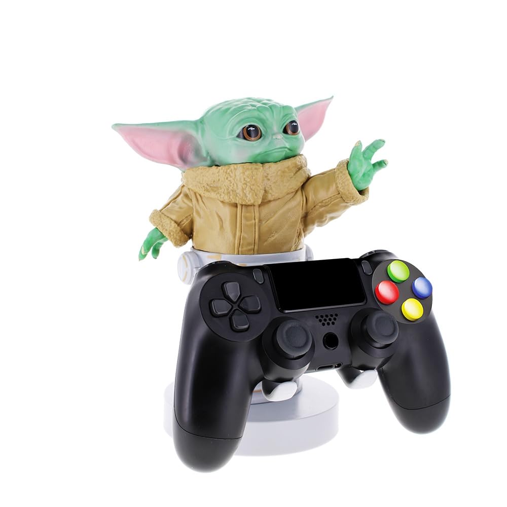 Cable Guys - Star Wars Grogu Seeing Stone Pose Gaming Accessories Holder & Phone Holder for Most Controller (Xbox, PS, Nintendo Switch) & Phone
