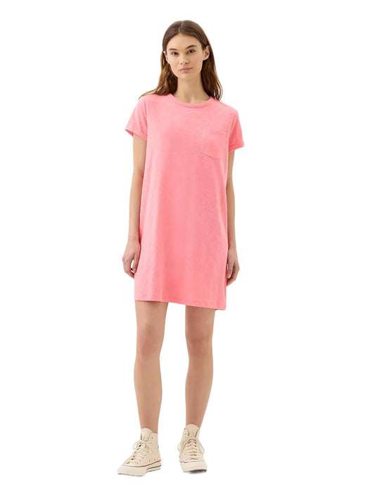 Gap - Vestido Tipo Playera con Bolsillo Relajado para Mujer