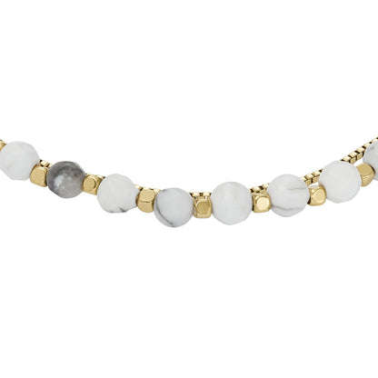 Fossil Pulsera jf04443710 all stacked up de acero inoxidable en color dorado para dama