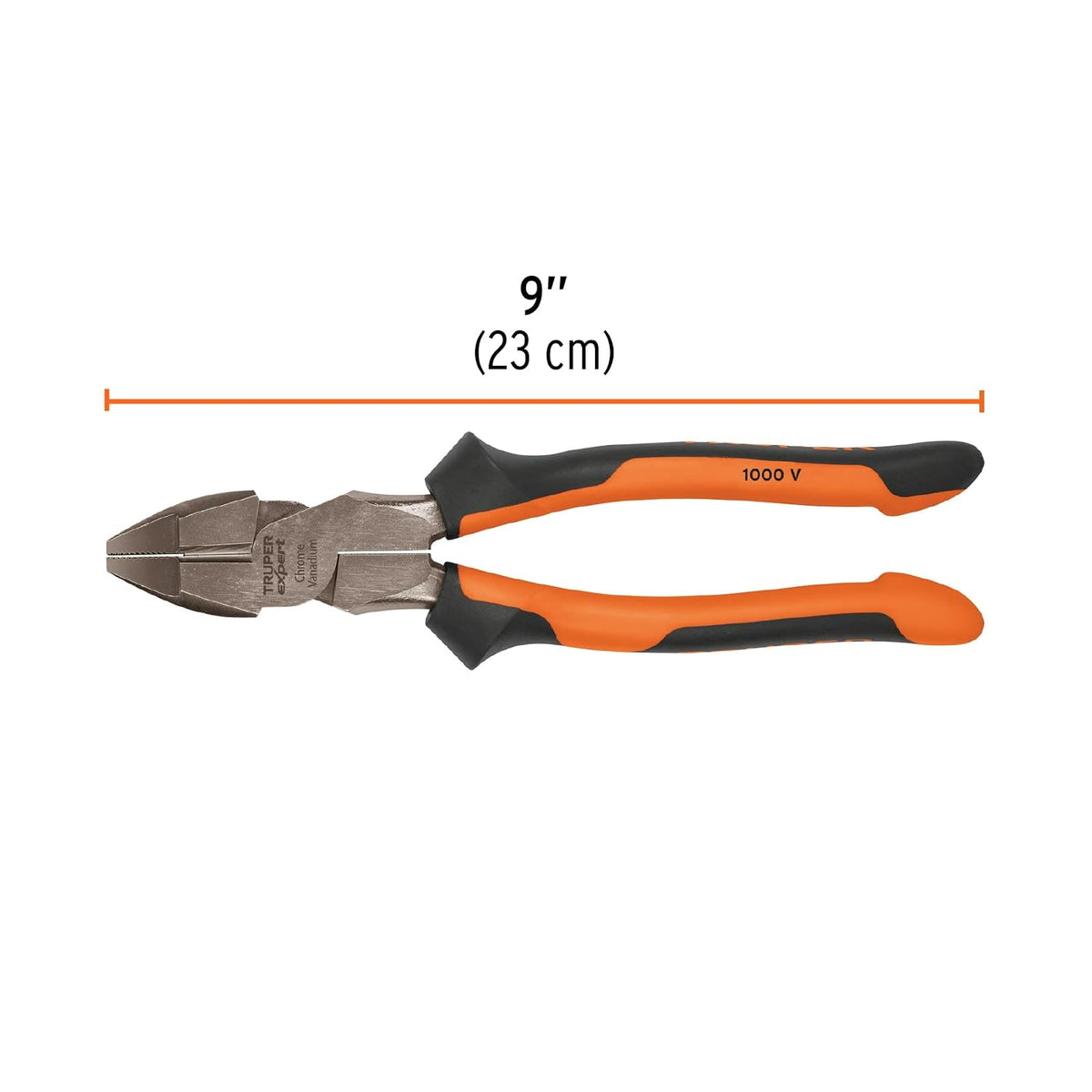 Truper Expert T211-9X, Pinza para electricista 9" alta palanca mango Comfort Grip