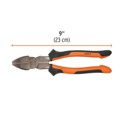 Truper Expert T211-9X, Pinza para electricista 9" alta palanca mango Comfort Grip