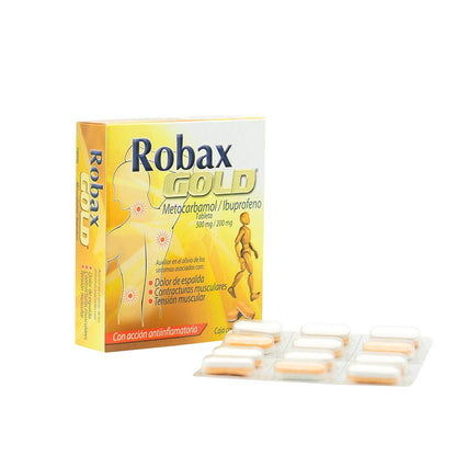 Robax Gold, Relajante Muscular con Efecto Analgésico, para Dolores de Espalda y Tensión Muscular, 24 tabletas