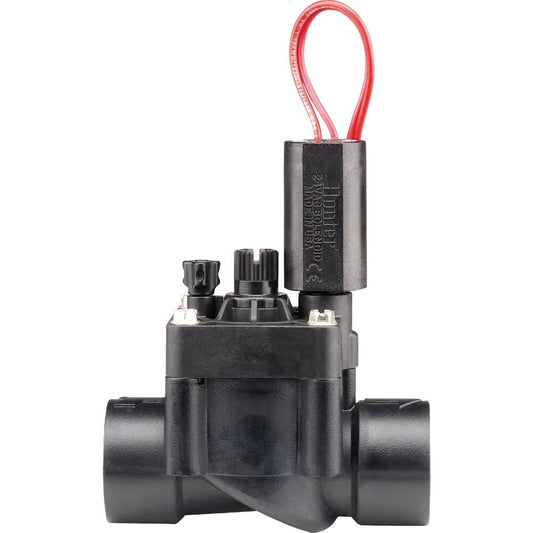 Hunter PGV Válvula de riego eléctrica de 1 pulgada, 24 V CA, control de flujo, rosca hembra, diafragma resistente, 150 PSI, válvula de riego en línea para césped, jardín o uso comercial