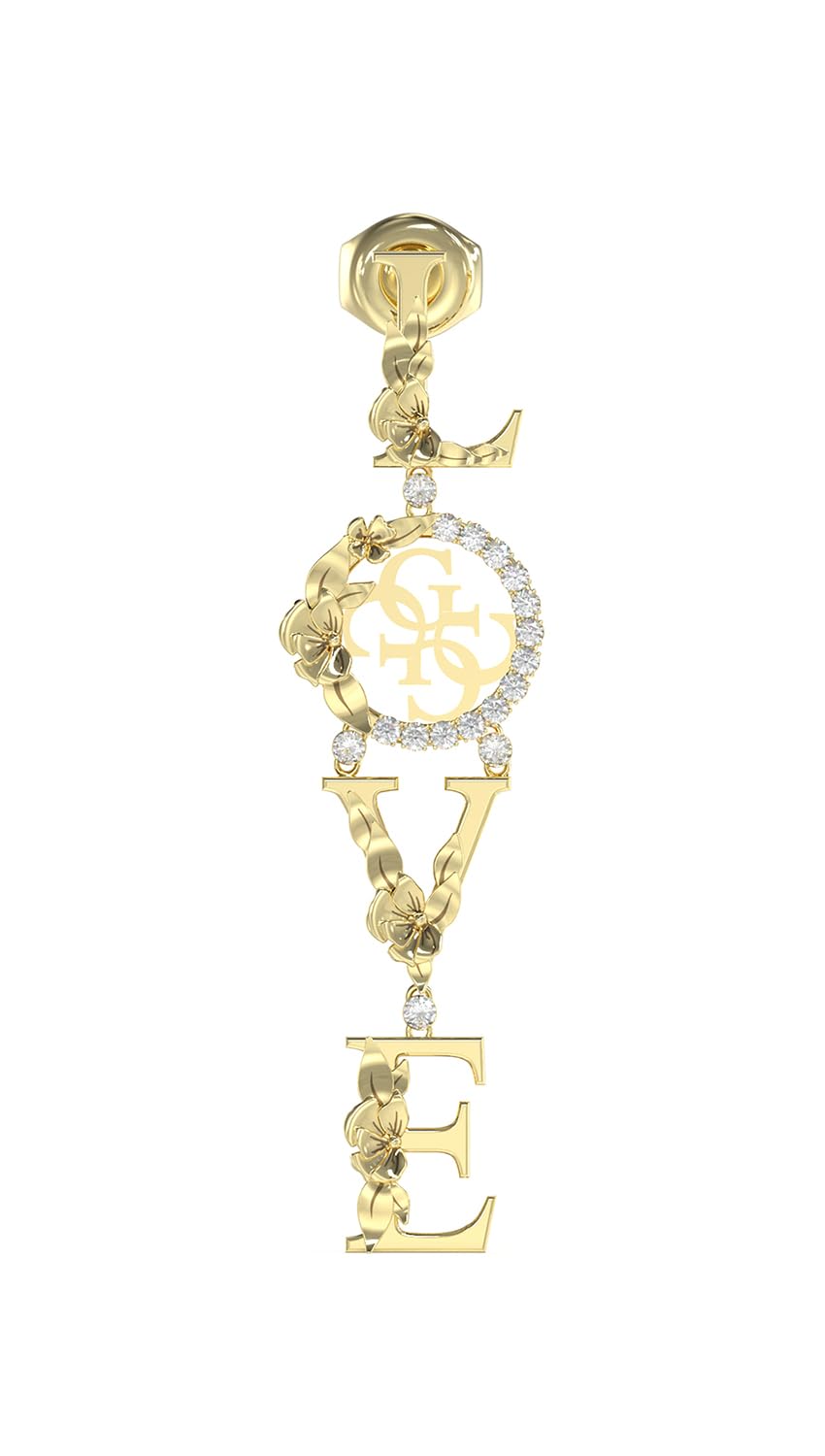 GUESS Aretes para Mujer 4 LOVE color Dorado
