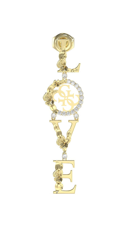 GUESS Aretes para Mujer 4 LOVE color Dorado