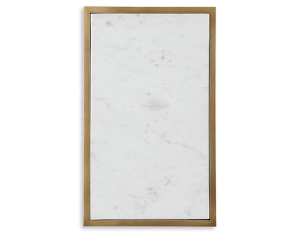 SIGNATURE DESIGN BY ASHLEY - Mesa de Acento Lanport - Color Blanco y Dorado