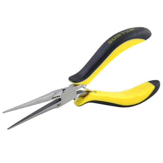 Surtek 954 Mini pinza para electrónica con mango de 5-7/8" punta aguja