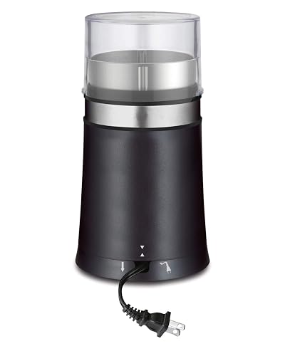 Hamilton Beach 80393 Molino de Café, Manos Libres, con Configuraciones de Tipo de Molido, Negro