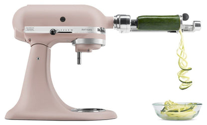 KitchenAid KSM150PSFT Artisan Series - Batidora de pie con protector de vertido, color rosa pluma