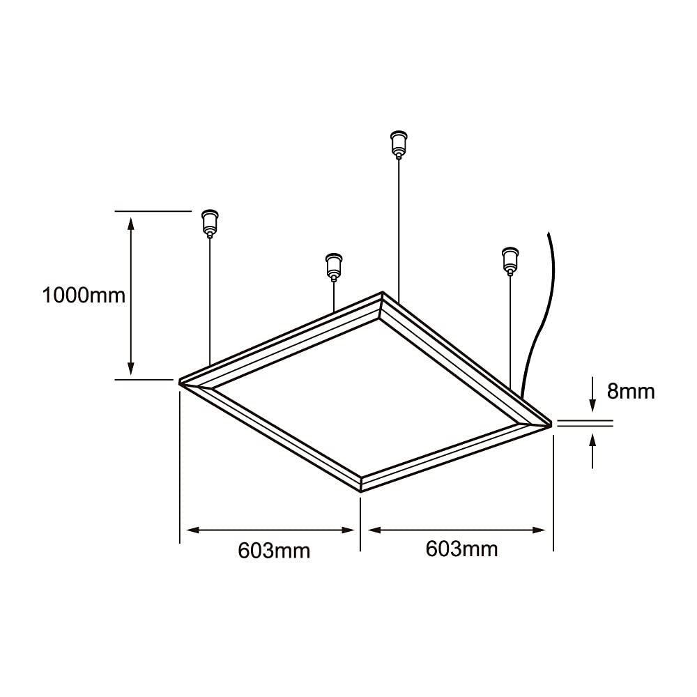 Tecnolite - Panel LED 2x2 Suspendido y Empotrable 40 W, Luz de Día 6500K, Atenuable, Compatible con atenuadores