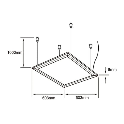 Tecnolite - Panel LED 2x2 Suspendido y Empotrable 40 W, Luz de Día 6500K, Atenuable, Compatible con atenuadores